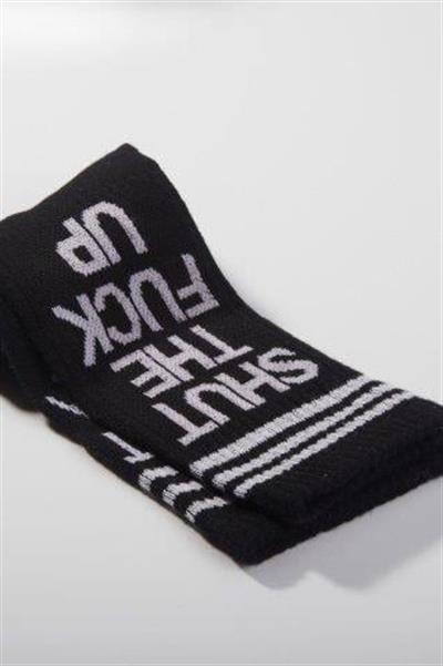 Siyah I Dont Give A Fuck Çorap