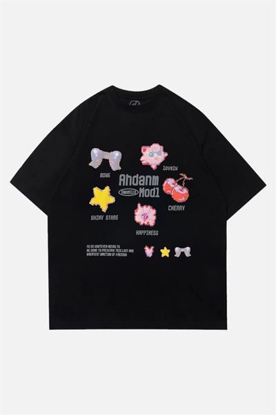 Siyah Unisex Ahdanm Mod1 T-Shirt