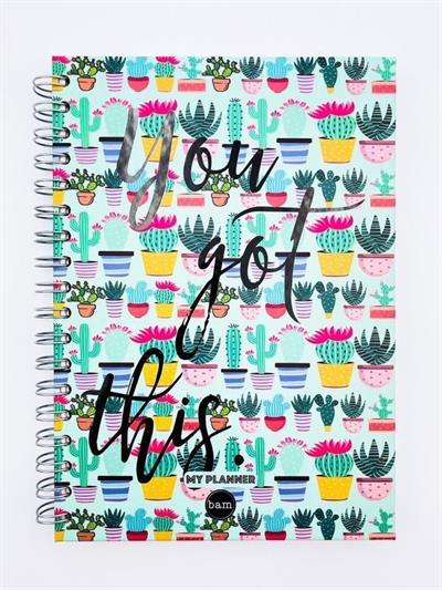 Telli Planlayıcı Defter Ajanda - Kaktüs