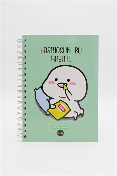 Telli Planlayıcı Defter Ajanda - Yaşıyosun Bu Hayatı