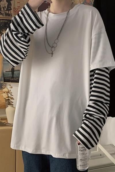 Beyaz Birleşik T-Shirt