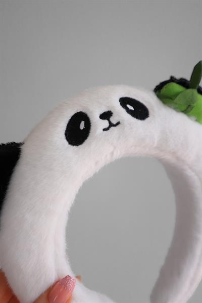 Beyaz Siyah Panda Saç Taç 