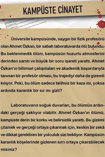 Dedektiflik Cinayet Çözme Oyunu - Kampüste Cinayet