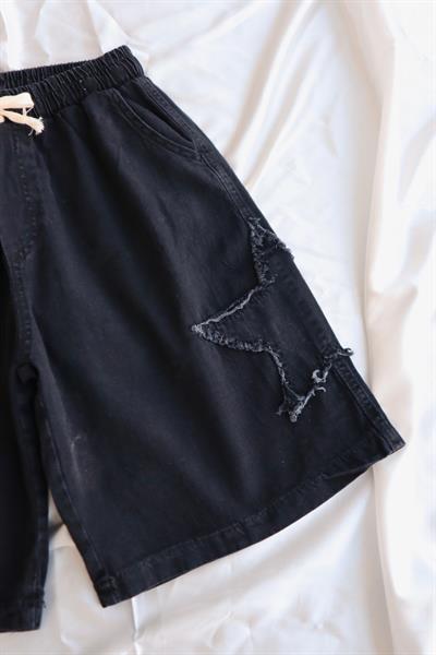 Füme Y2k Stars Patch Detay Şort