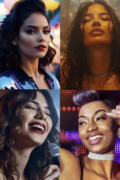 Glitter Freckles Geçici Parıltılı Çiller Makyaj Bandı