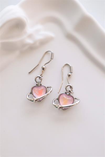 Kalp Saturn İthal Küpe