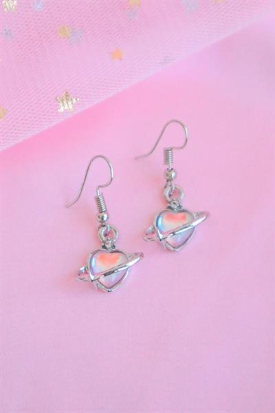 Kalp Saturn İthal Küpe