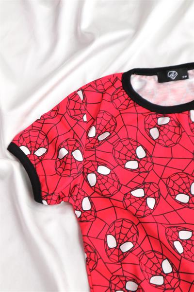 Kırmızı Spiderman Kolaj Crop