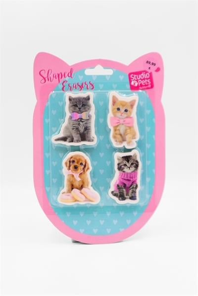 Mavi Studio Pets 4'lü Silgi Seti Seti