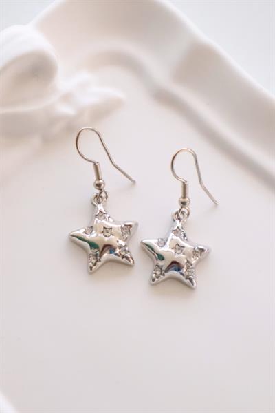 Mini Taşlı Yıldız İthal Küpe