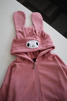 Pembe Anime Kawaii My Melody Kulaklı Kapüşonlu Hırka