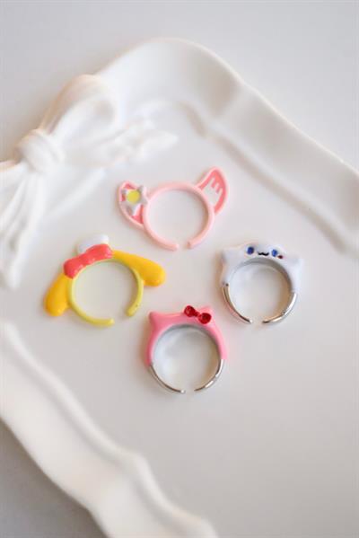 Sarı Metal Sanrio Purin Yüzük 