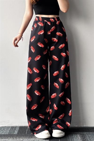 Siyah McQueen Car Bol Paça Eşofman Altı