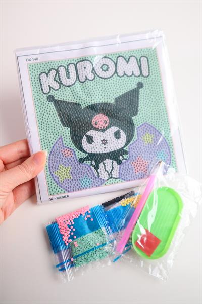 Yazılı Kuromi Rhinestone Painting-Taşlama Tablo Seti