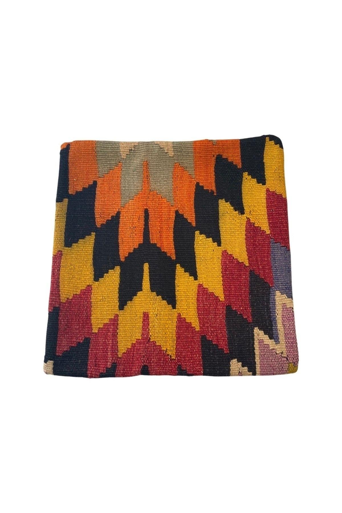 Anadolu Türk Kilimlerinden El Emeği Vintage Yastık Kılıfları 45x45 Cm 3