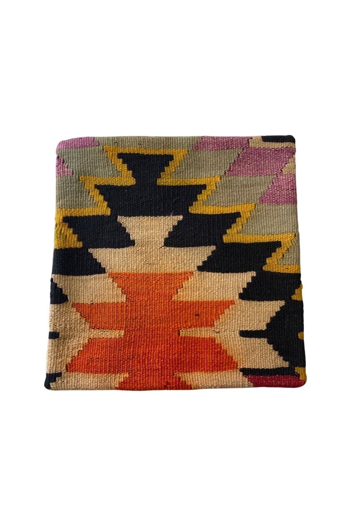 Anadolu Türk Kilimlerinden El Emeği Vintage Yastık Kılıfları 45x45 Cm 2