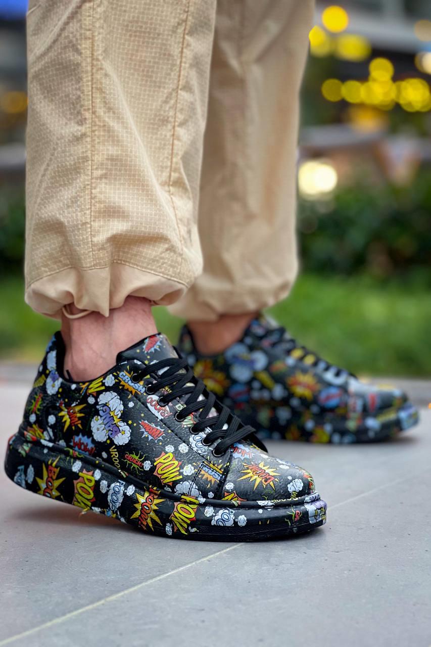 KB-X500 Siyah Boom  Bağcıklı  Günlük Erkek  Ayakkabı