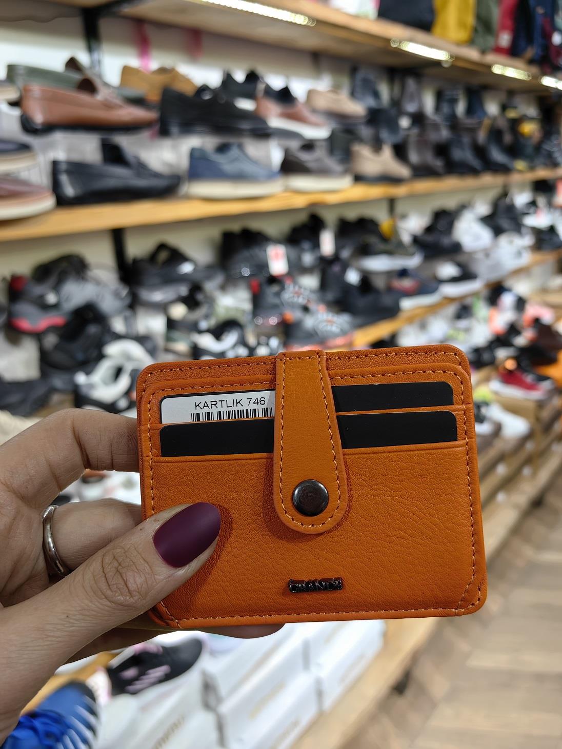Unisex Hakiki Deri Çok Bölmeli El Yapımı Kartlık Cüzdan