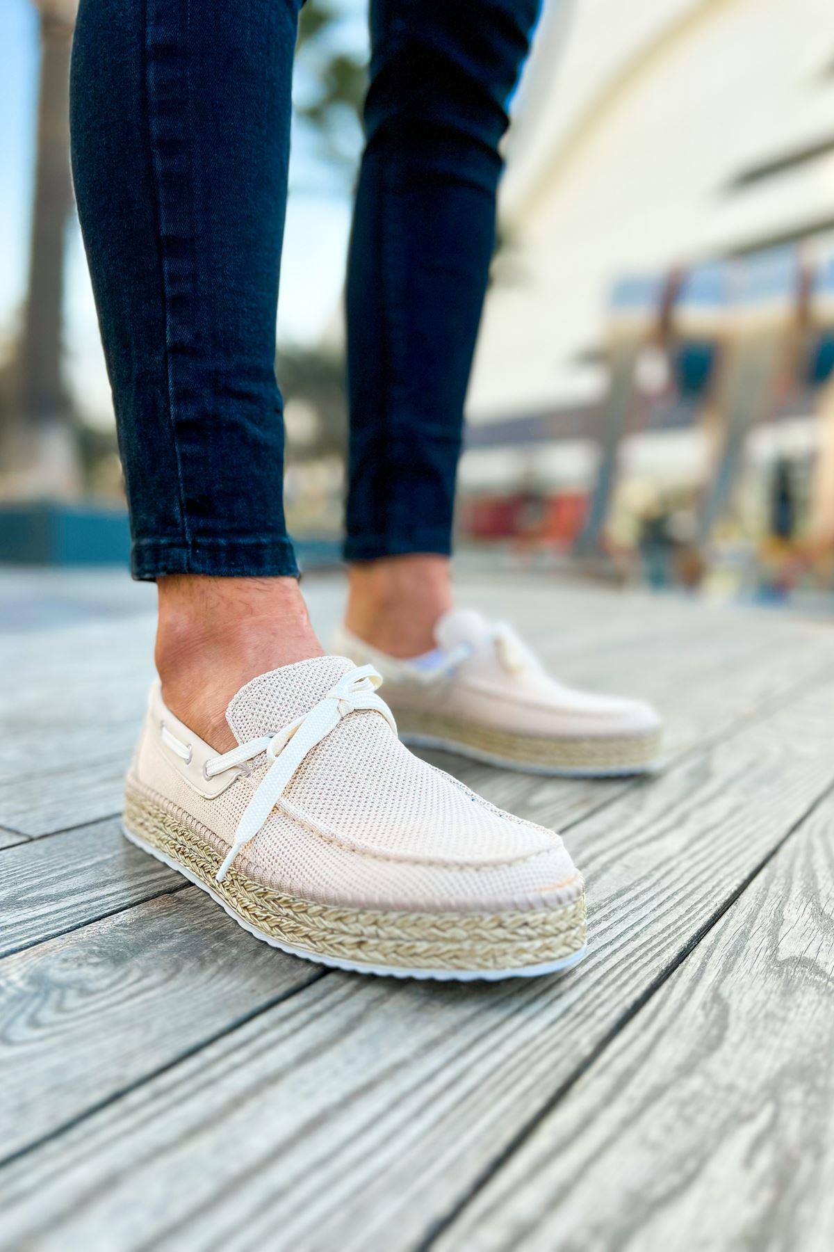 umitarafal CH311 Espadril Erkek Ayakkabı BEJ