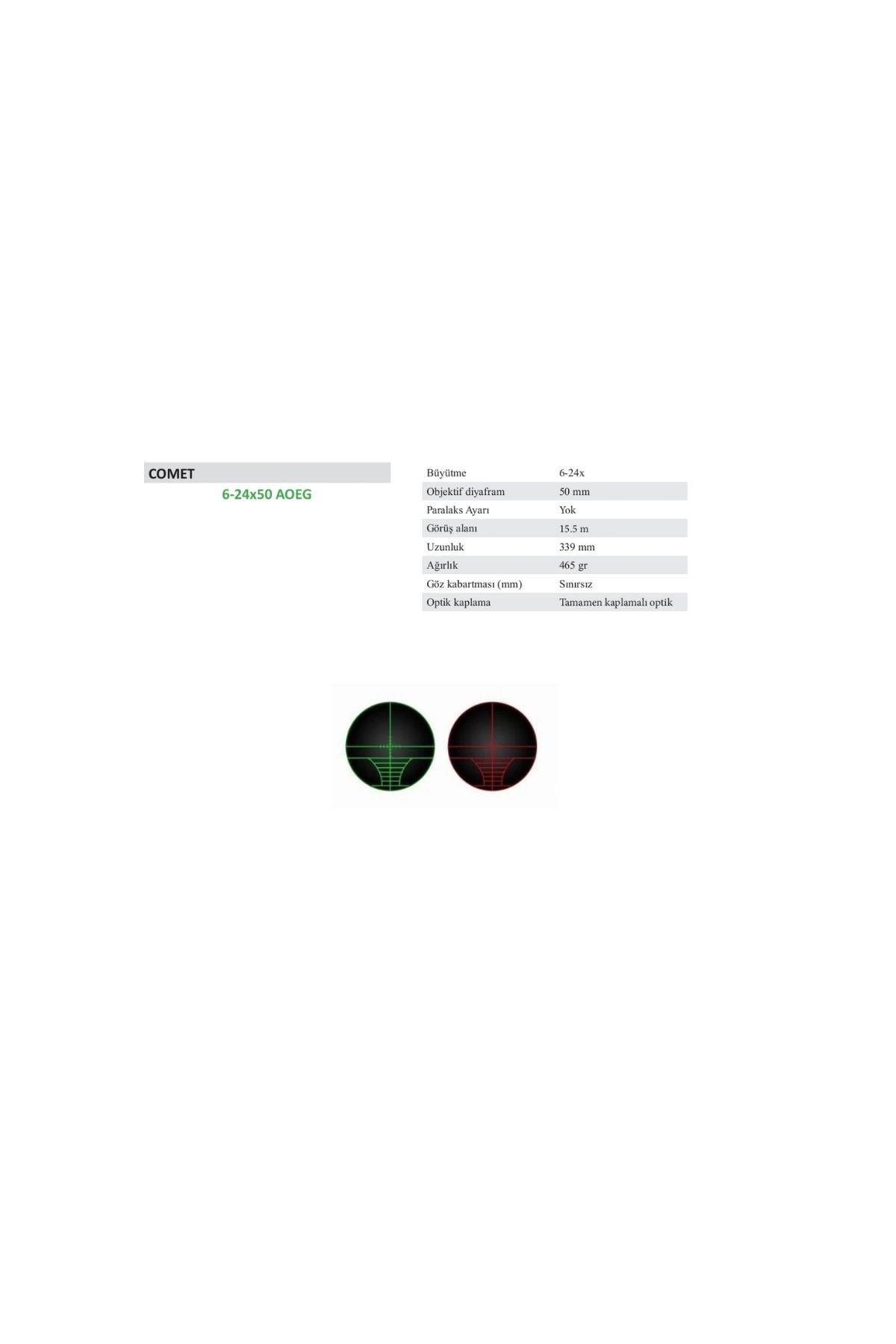 COMET 6-24X50 AOEG IŞIKLI TÜFEK DÜRBÜNÜ TD005