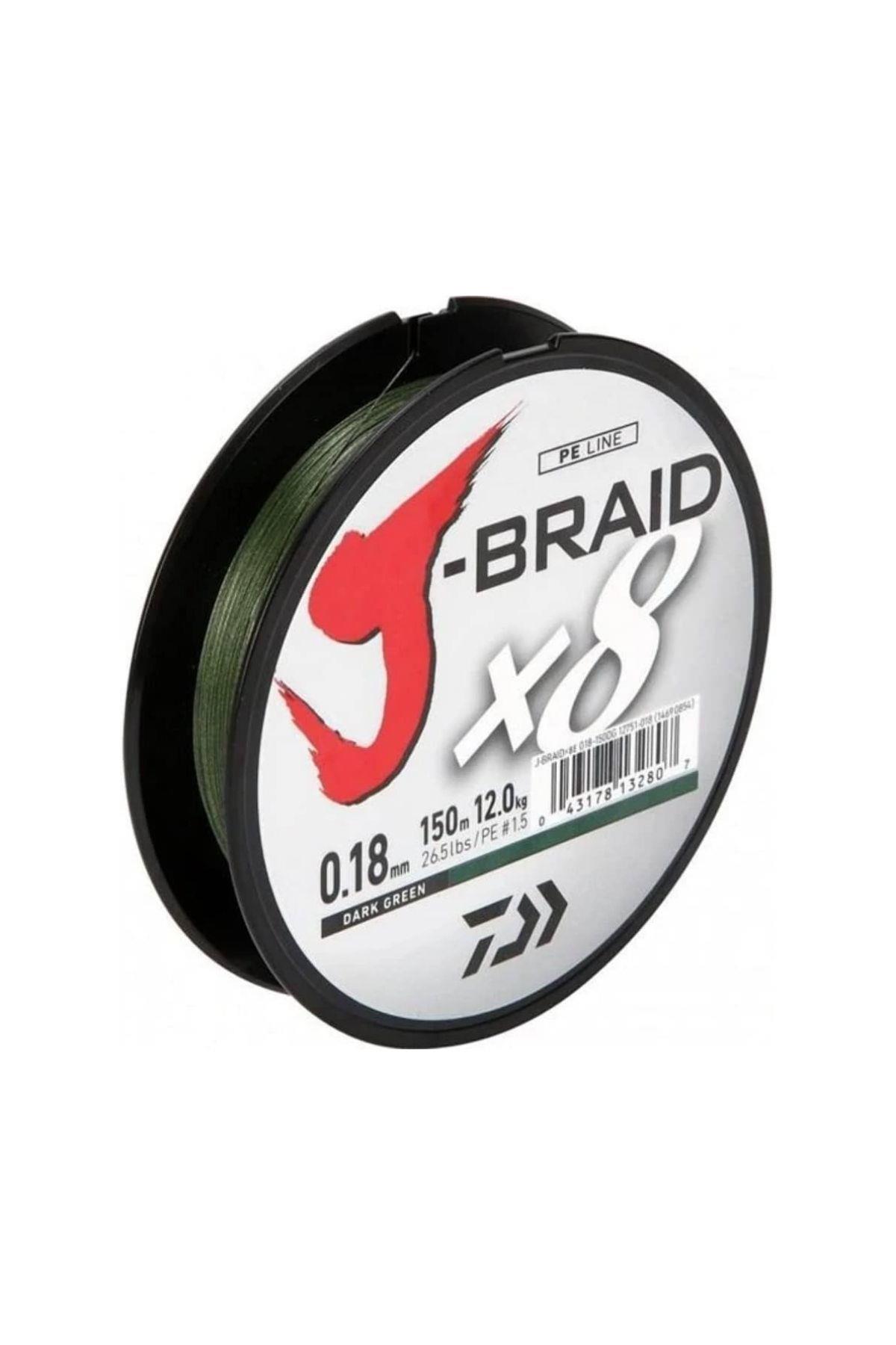 Daiwa J-Braid 8B Koyu Yeşil 150m 0,22 İp Misina