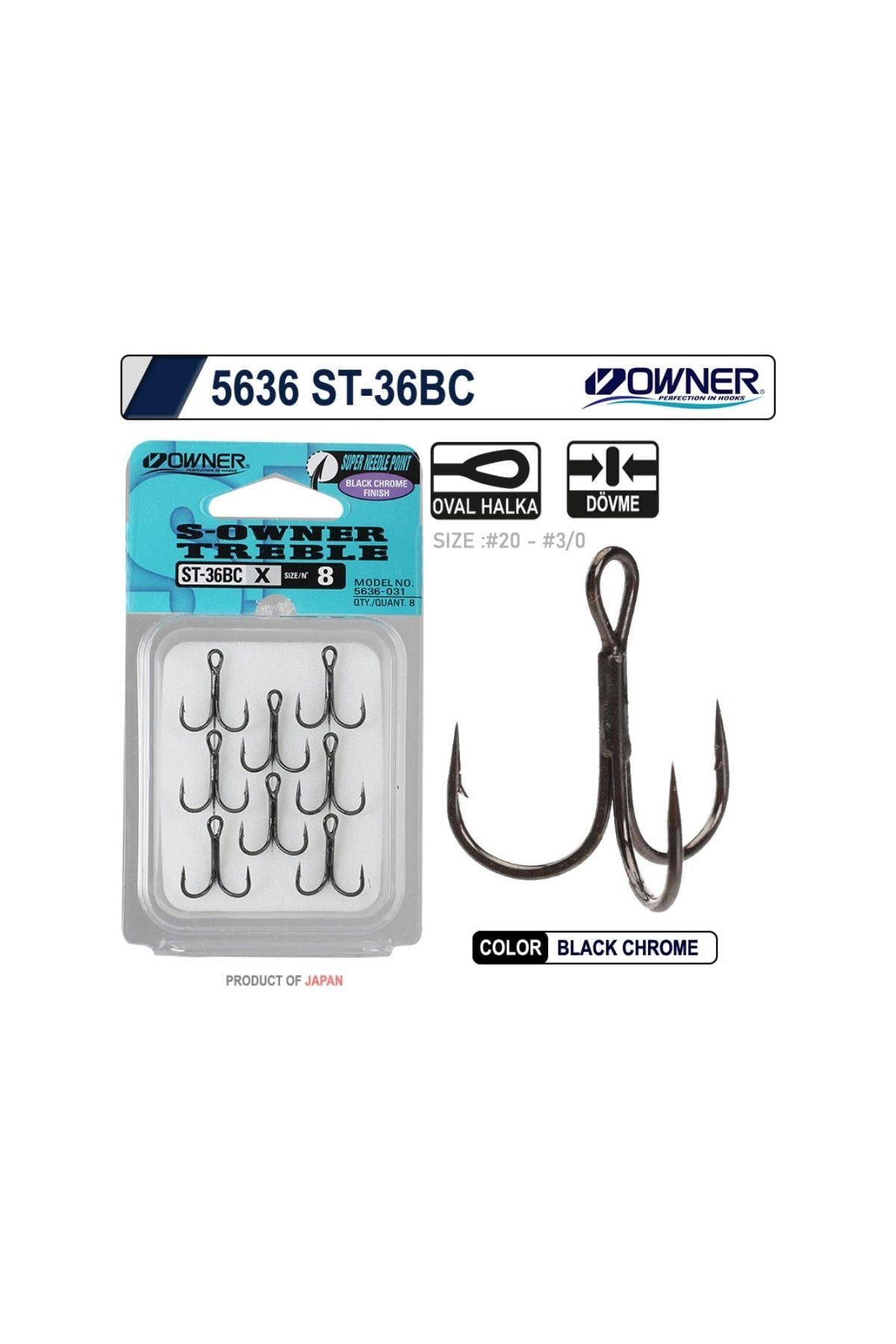 Owner 5636 St-36 Black Chrome Çarpma İğne 1/0