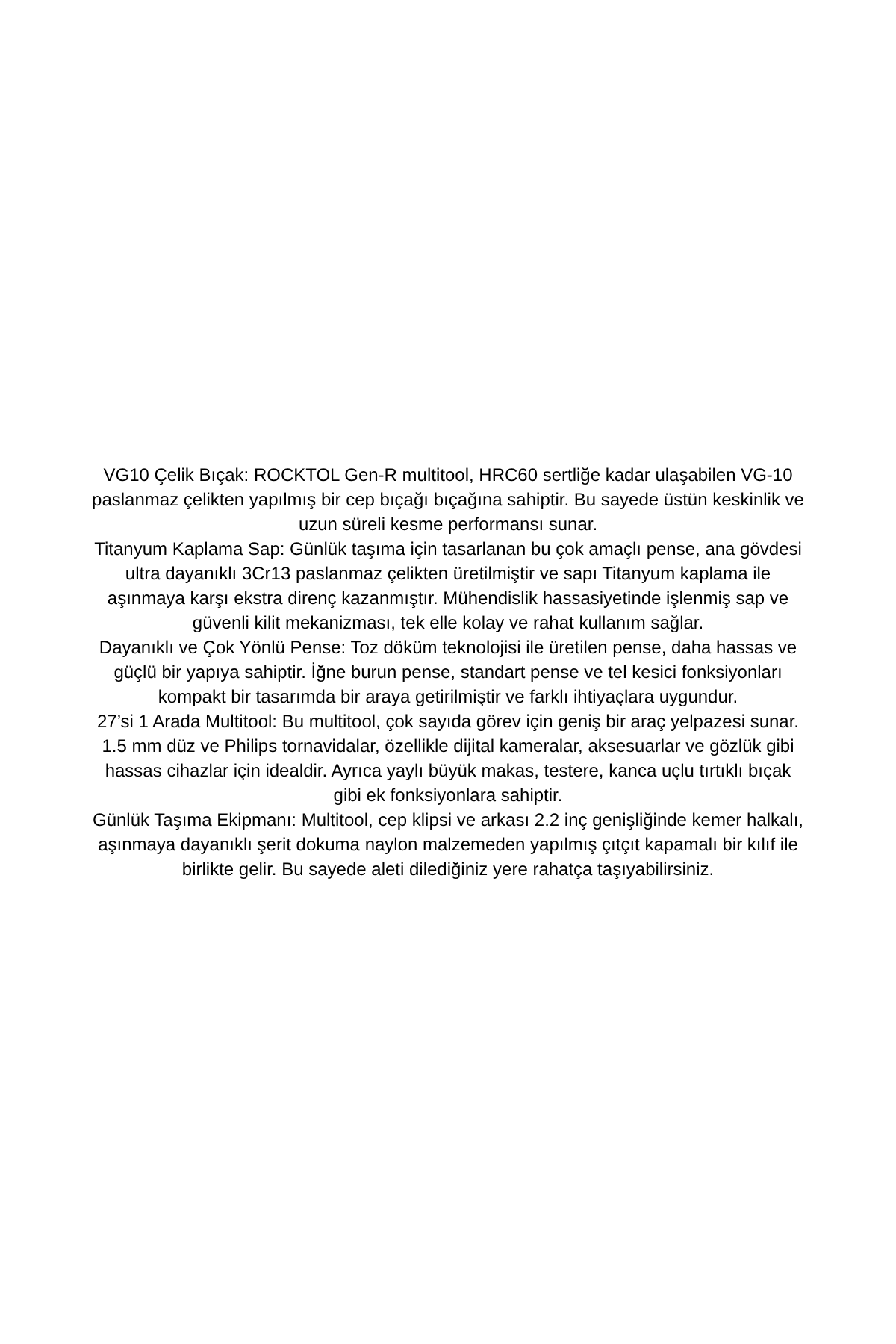 Rocktol Multi Tool 27 Fonksiyonlu Syh Kılfta