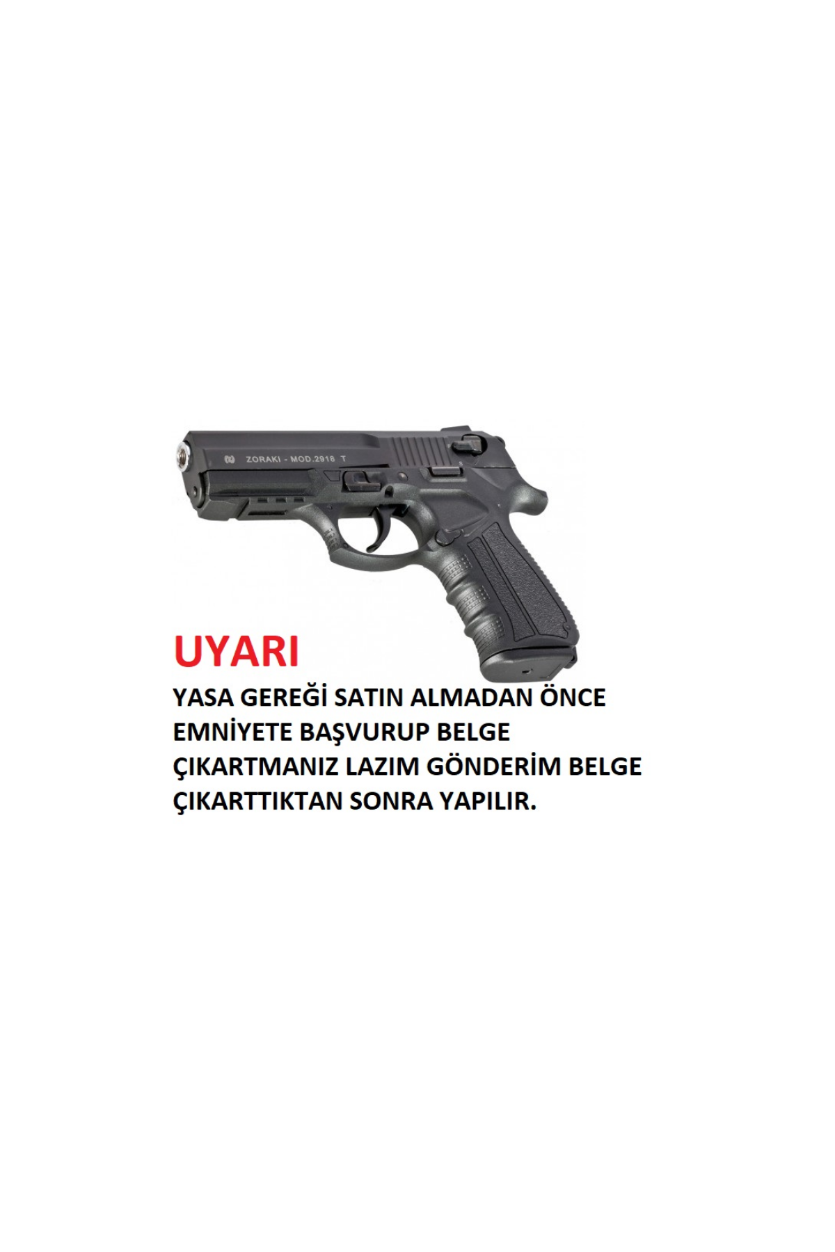 Zoraki 2918-T 9 Mm Kurusıkı TabancaZoraki 2918-T 9 Mm Kurusıkı Tabanca