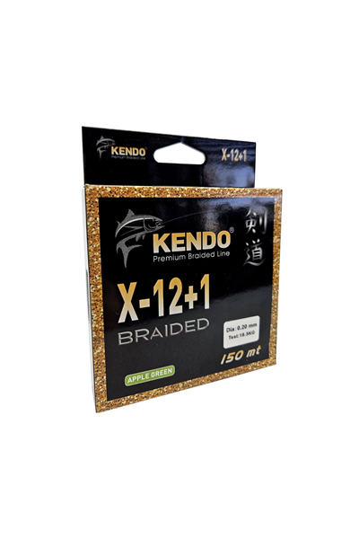 Kendo X-12+1 Braided 150m Apple Green Örgü İp 0,18mm