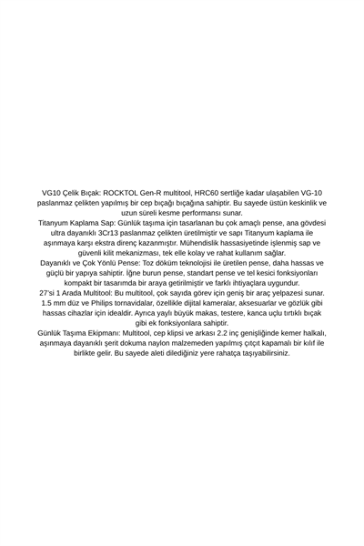 Rocktol Multi Tool 27 Fonksiyonlu Syh Kılfta