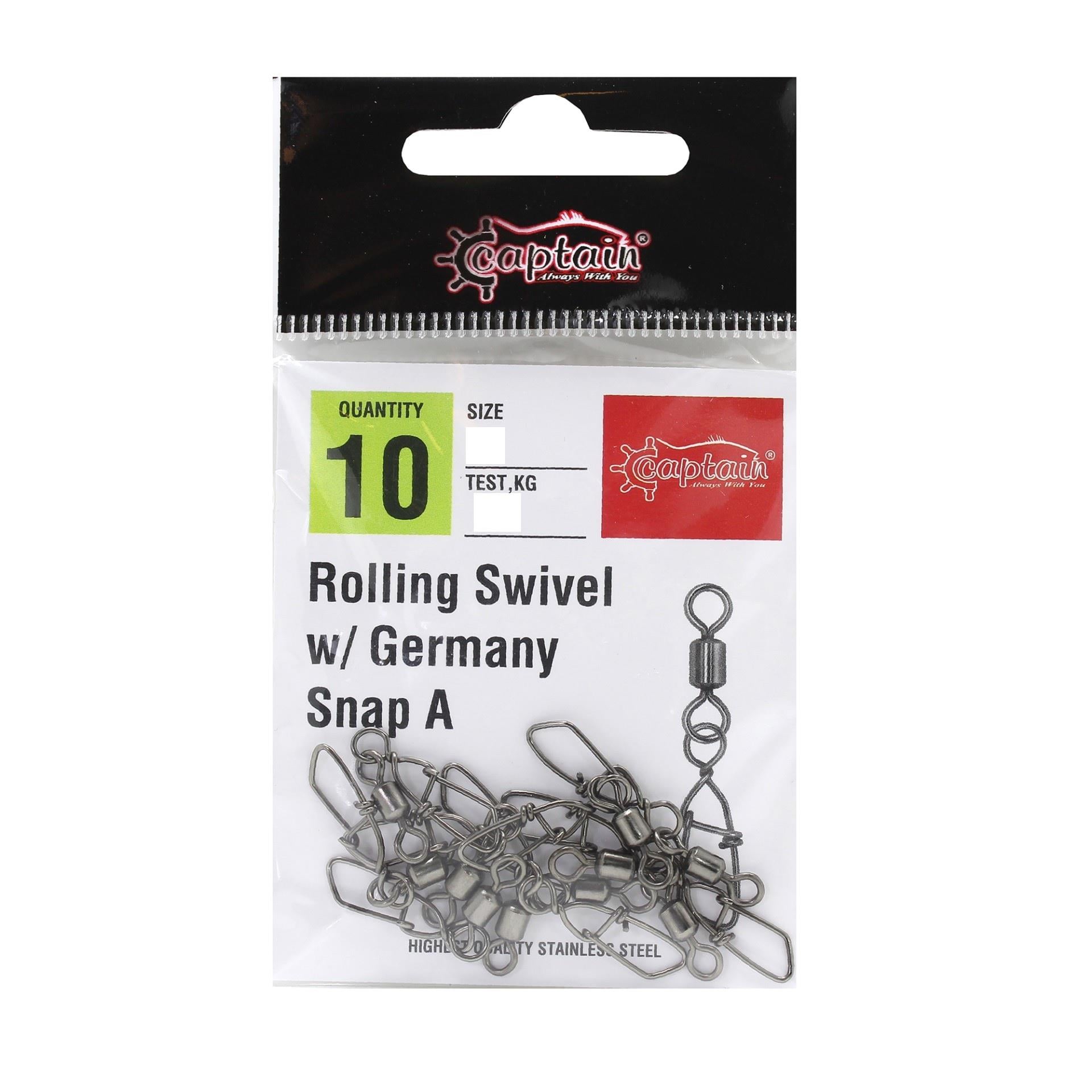 Captain 5036 Germany-A Klips 10'lu Paket Black Nikel No:2