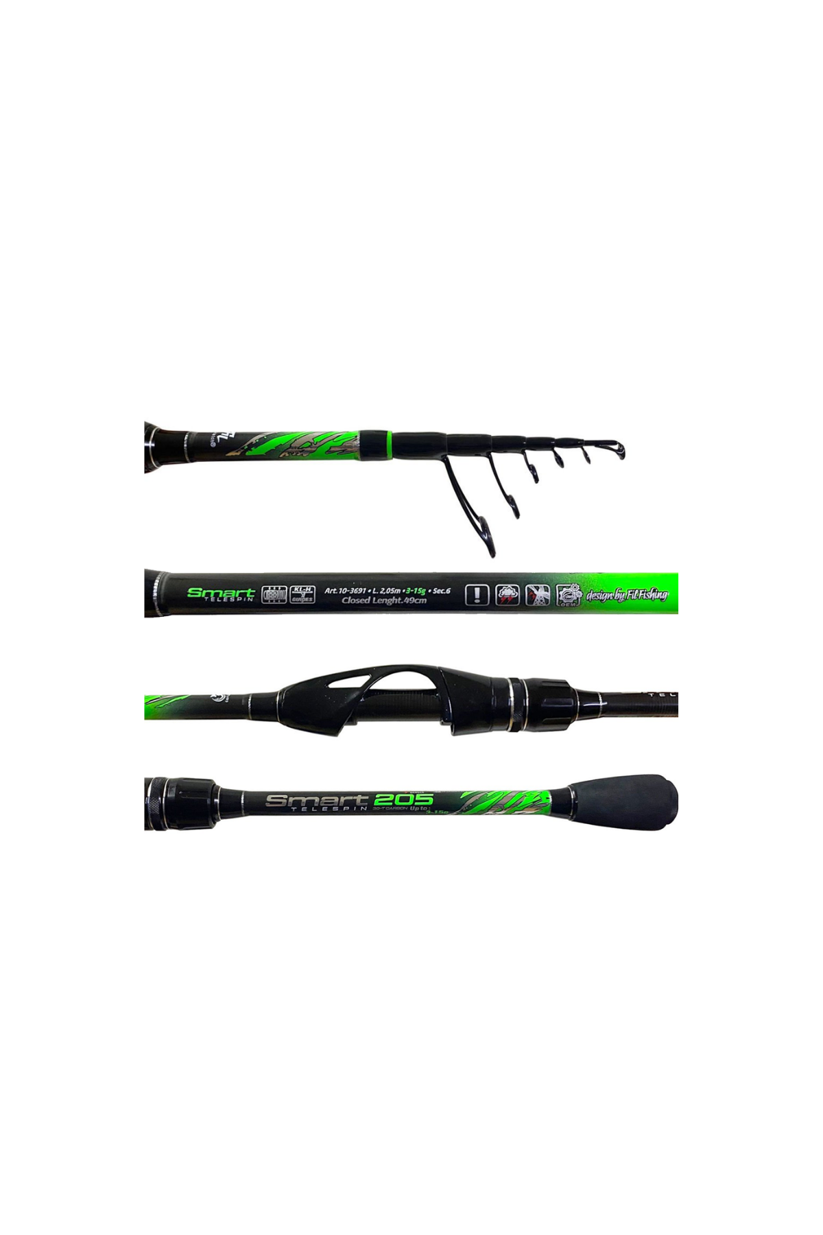 Smart Tele Spin Kamış 2,05 3-15Gr 10-3691
