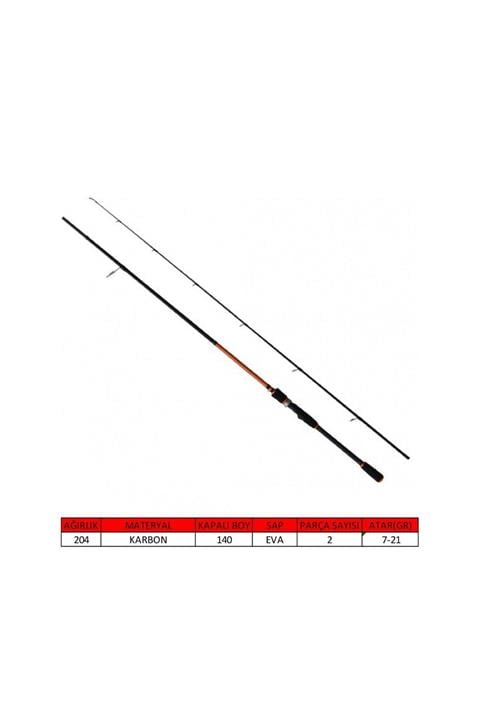 Captain 1443 Royal Flex 2 Parça Spin Kamış 7-21gr Atar 270cm