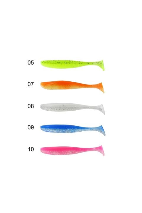 Captain 3075 Shad Tail Soft 10cm Levrek Silikonu 5li Paket Suni Yem