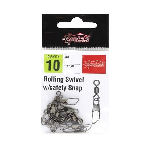 Captain 5028 Klips Safety 10'lu Paket Black Nikel No:5