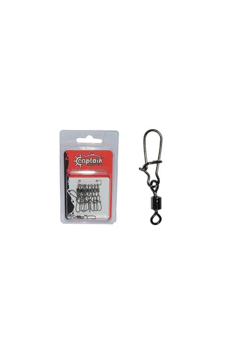 Captain 5029 Kilitli Klips Fast 10'lu Paket Black Nikel No:1