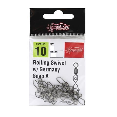 Captain 5036 Germany-A Klips 10'lu Paket Black Nikel No:2