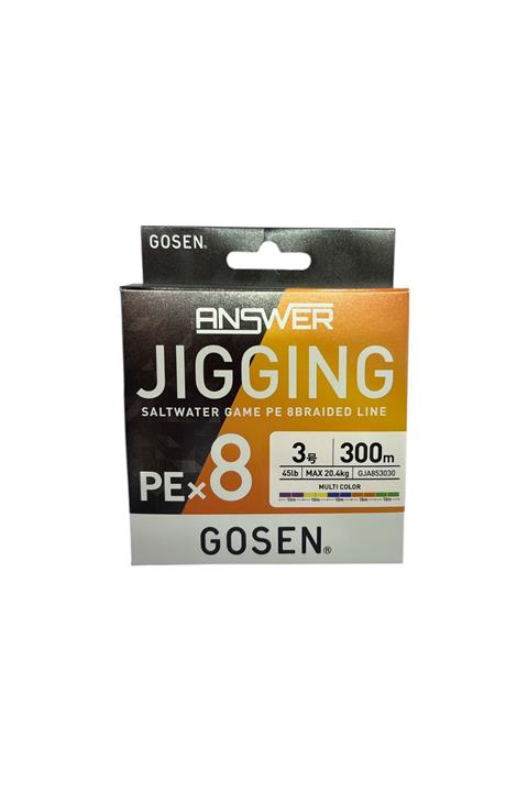 Gosen Jigging Answer PE 8 Örgü Jig ve Tai Rubber İpi 300mt Multi 45lb