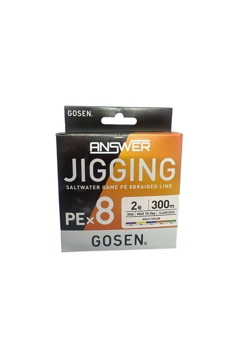 Gosen Jigging Answer PE 8 Örgü Jig ve Tai Rubber İpi 300mt Multi 35lb
