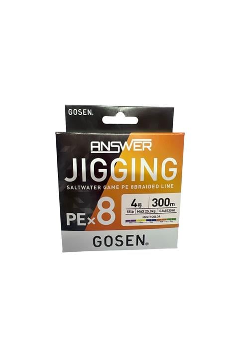 Gosen Jigging Answer PE 8 Örgü Jig ve Tai Rubber İpi 300mt Multi 55lb