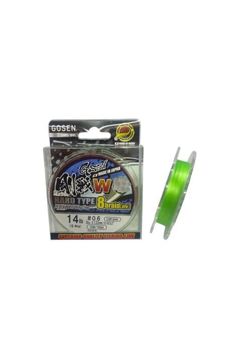 Gosen W8 Hard Type PE 8 Örgü Spin 0.6 İp Misina A.Yeşil 150mt