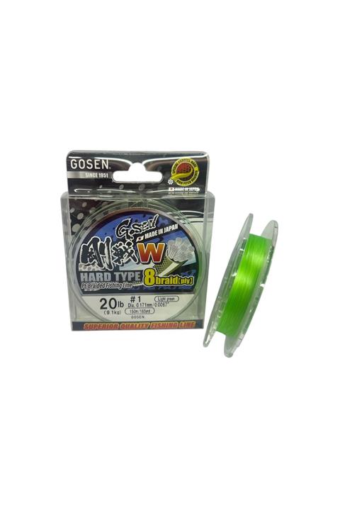 Gosen W8 Hard Type PE 8 Örgü Spin 1.0 İp Misina A.Yeşil 150mt