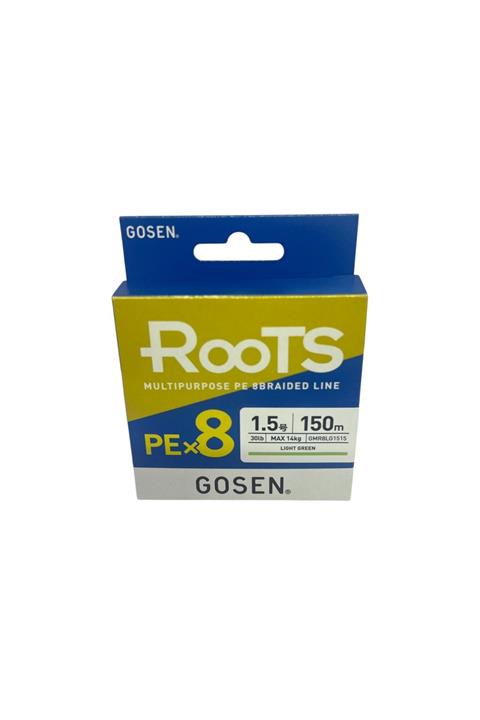 Gosen X8 Roots PE 8 Örgü Spin İp Misina 1.5 150mt A.Yeşil 0.216 mm