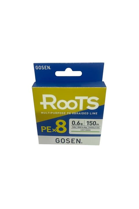 Gosen X8 Roots PE 8 Örgü Spin İp Misina 0.6 150mt A.Yeşil 0.132 mm
