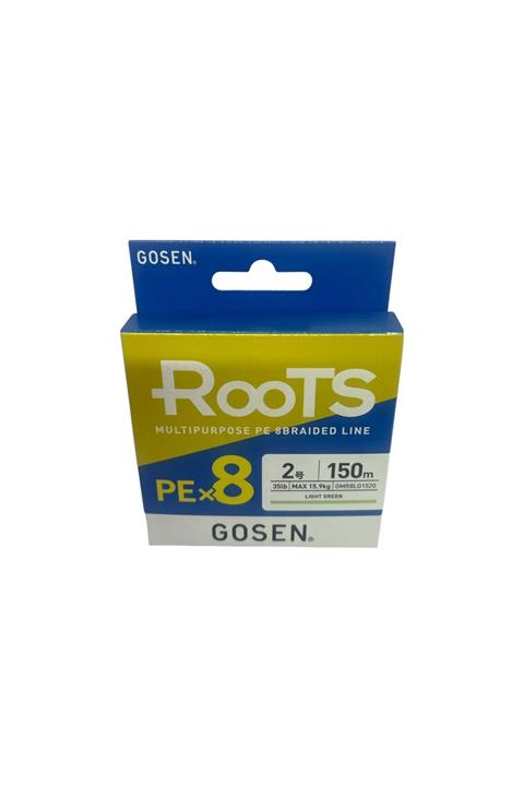 Gosen X8 Roots PE 8 Örgü Spin İp Misina 2.0 150mt A.Yeşil 0.242 mm