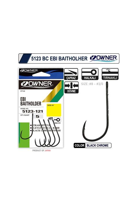 Owner 5123 Ebi Baitholder Black Chrome İğne