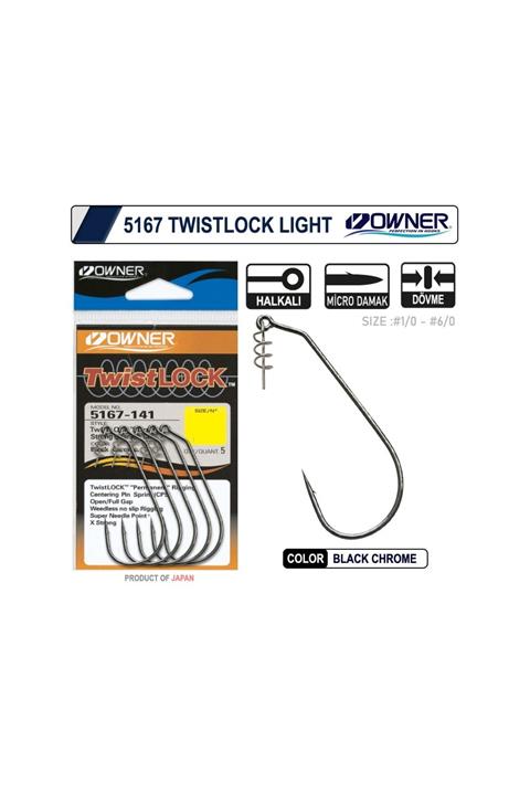 Owner 5167 Twistlock Light Black Chrome İğne