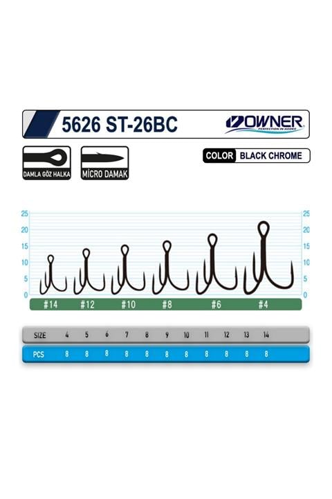Owner 5626 St-26 Black Chrome Çarpma İğne No:4