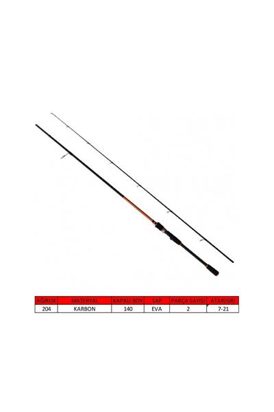 Captain 1443 Royal Flex 2 Parça Spin Kamış 7-21gr Atar 270cm