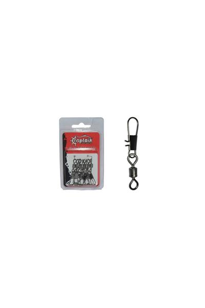 Captain 5023 Kilitli Klips İnox 10'lu Paket Black Nikel NO 1